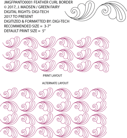 JMGFPANTO0001 Feather Curl Border